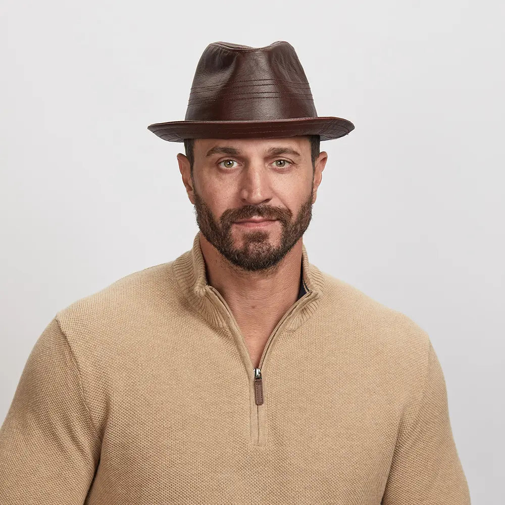 Balboa | Mens Leather Fedora Hat