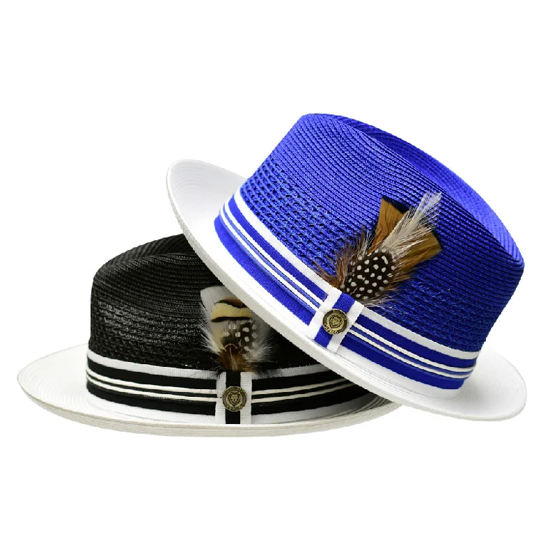 Bruno Capelo Giancarlo Two-tone Straw Fedora