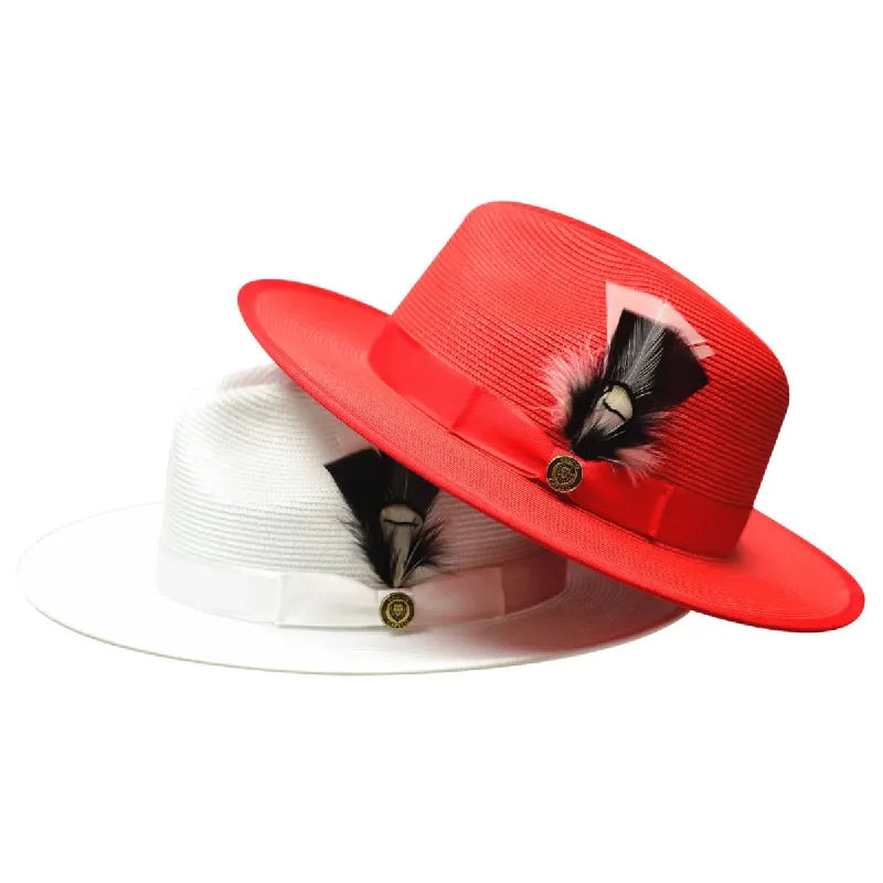 Bruno Capelo Michaelangelo Wide Brim Straw Fedora