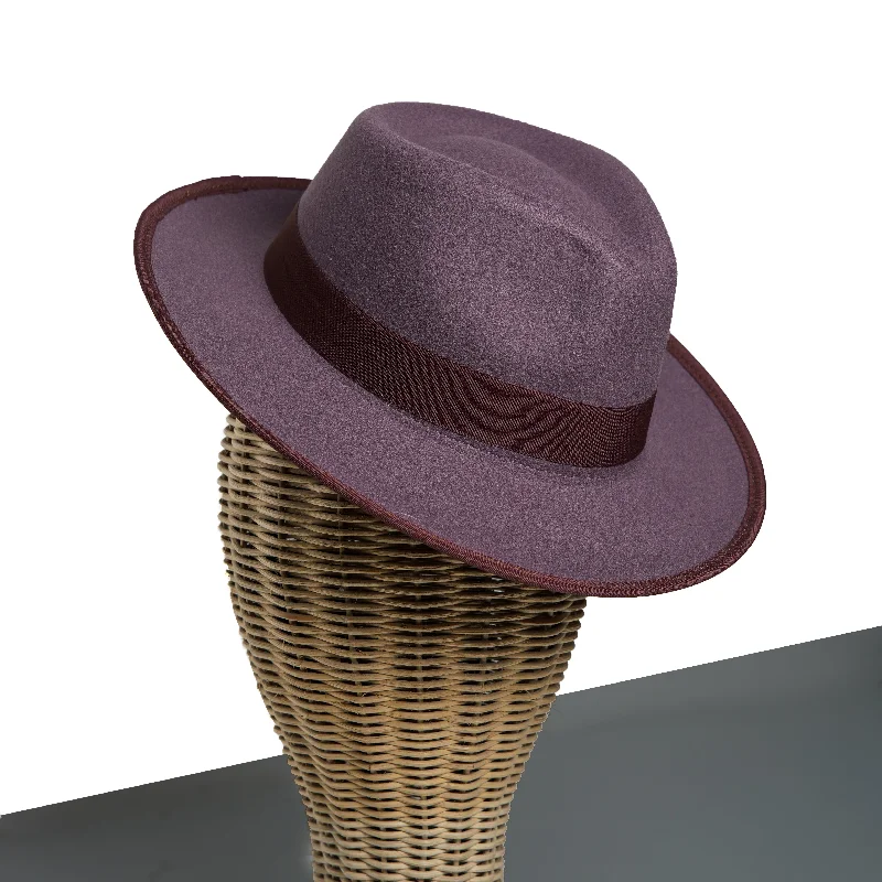 Chokore Vintage Jazz Party Fedora Hat (Purple)