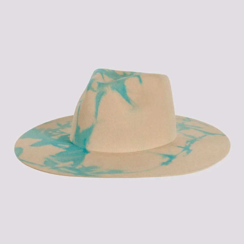 Demi | Womens Tie Dye Wool Felt Fedora Hat