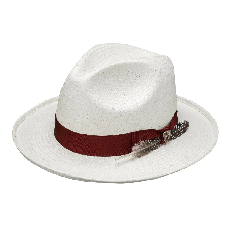 Dobbs Arlo Shantung Toyo Fedora with Brim Curl