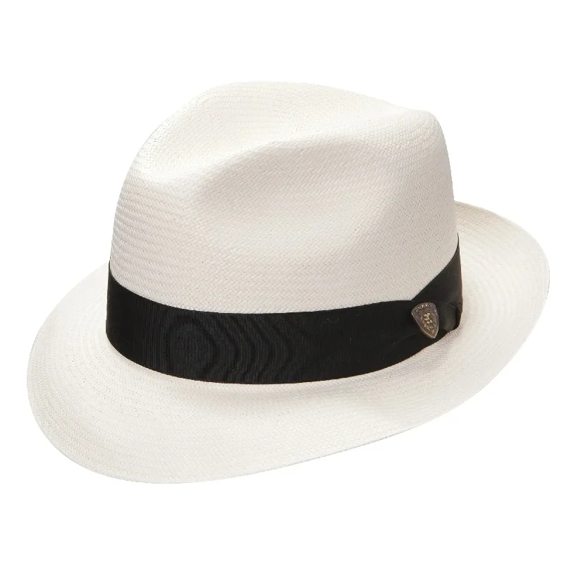 Dobbs Center Dent Shantung Straw Fedora