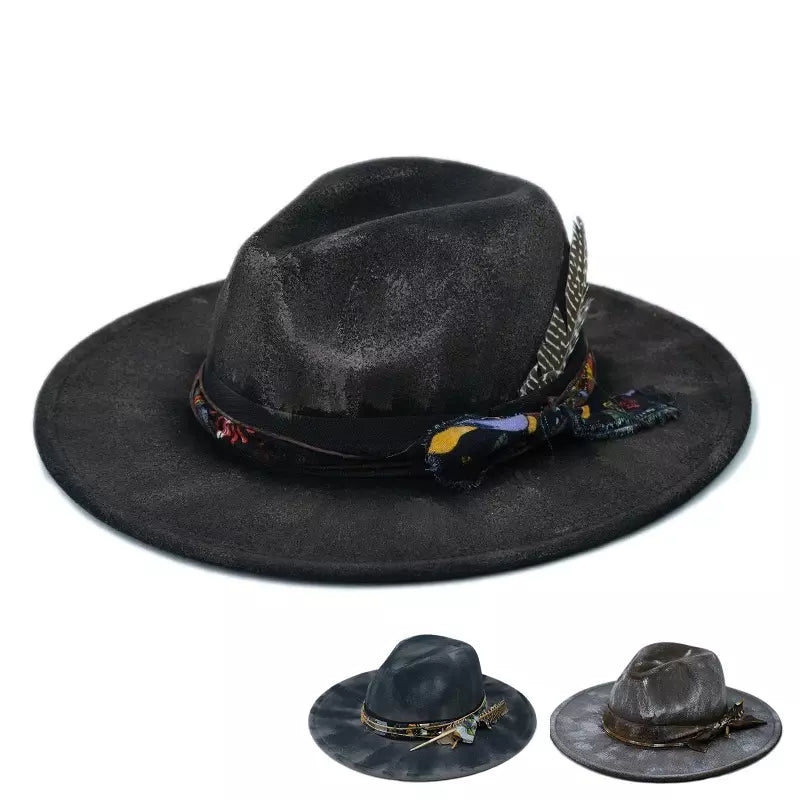 Hereford Retro Handmade Burned Fedora Hat