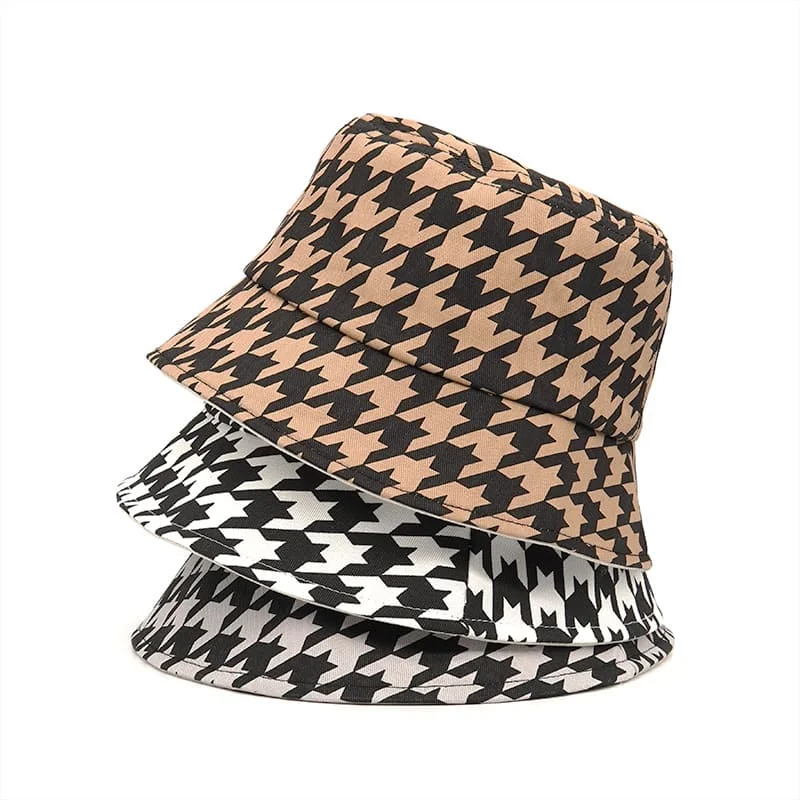 Houndstooth Bucket Hat