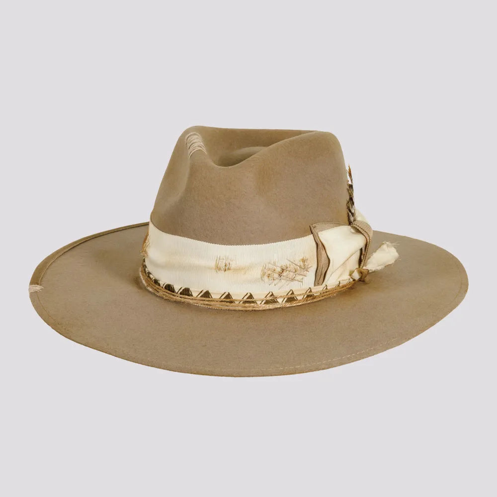 Justice | Womens Wool Felt Outback Fedora Hat