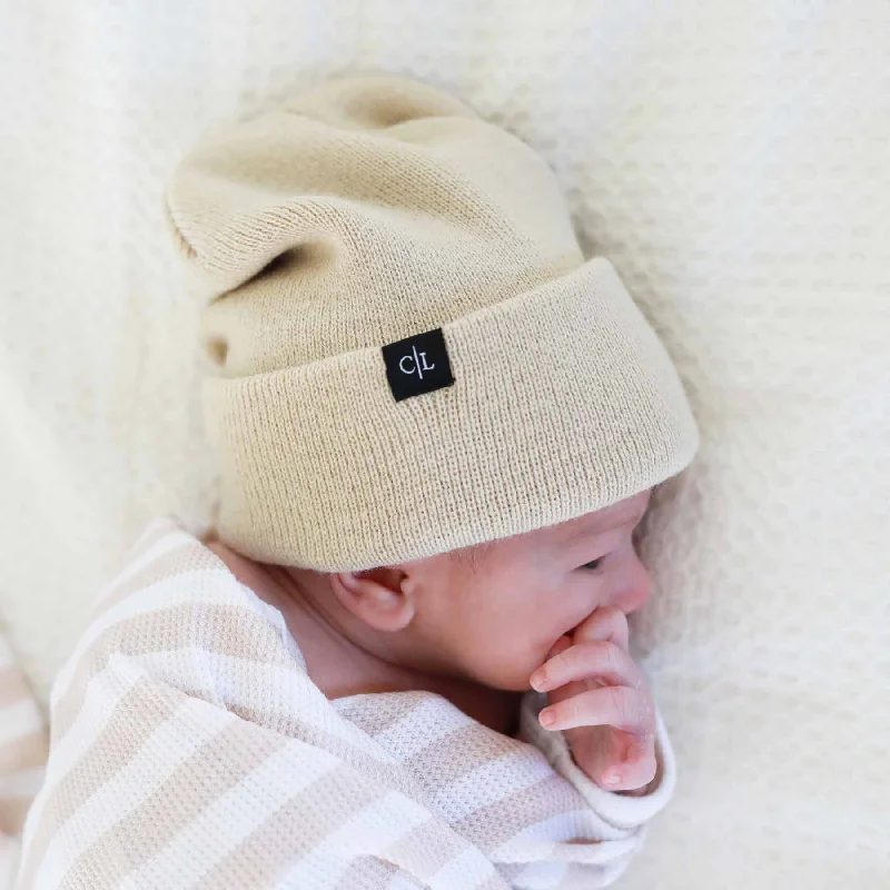 Knit Baby Beanie | Ecru