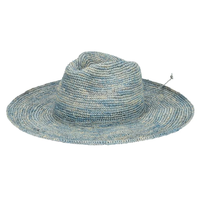 Marina Women's Crochet Raffia Fedora