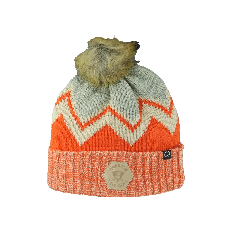 MD Peaks Pom Beanie