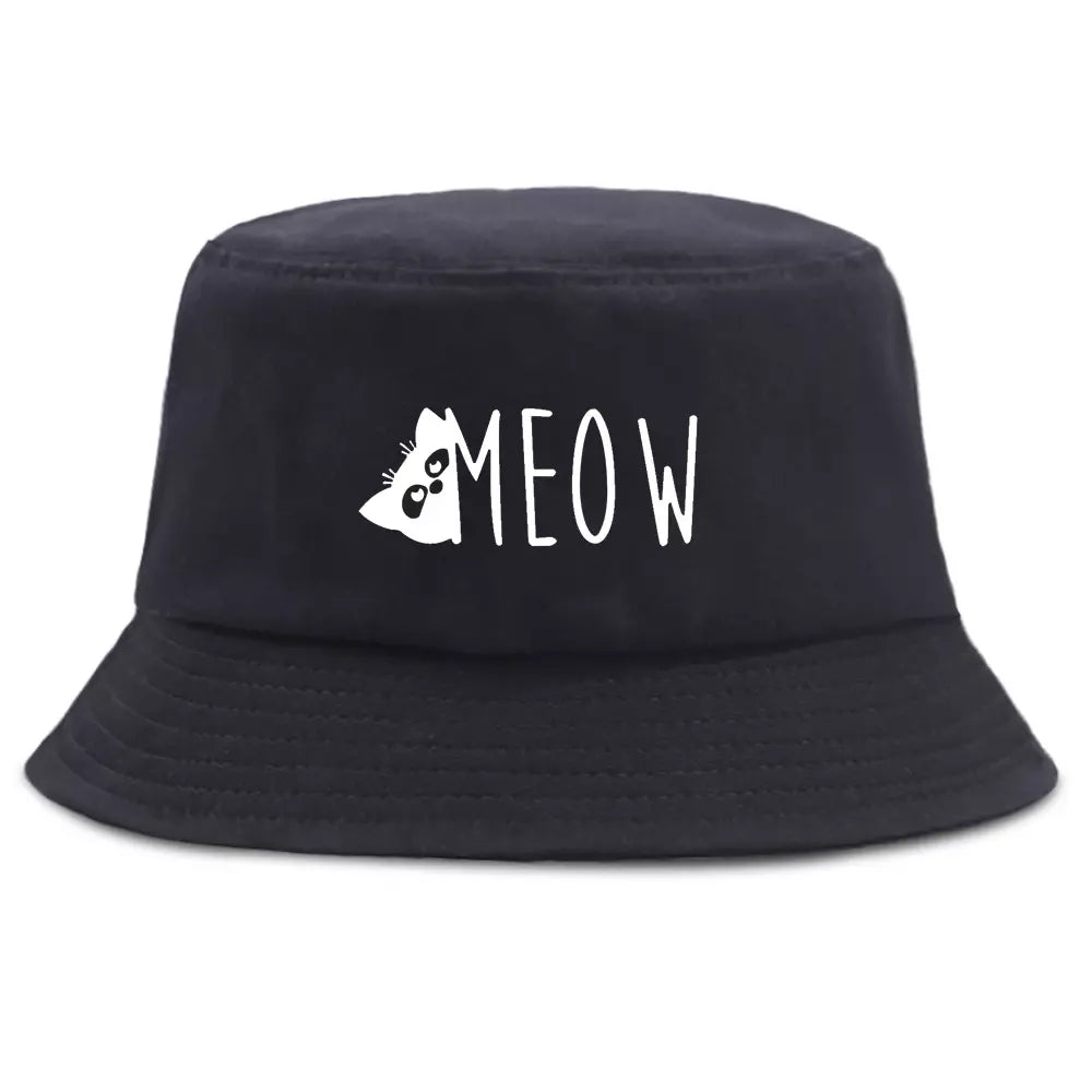 Meow Cotton Bucket Hat