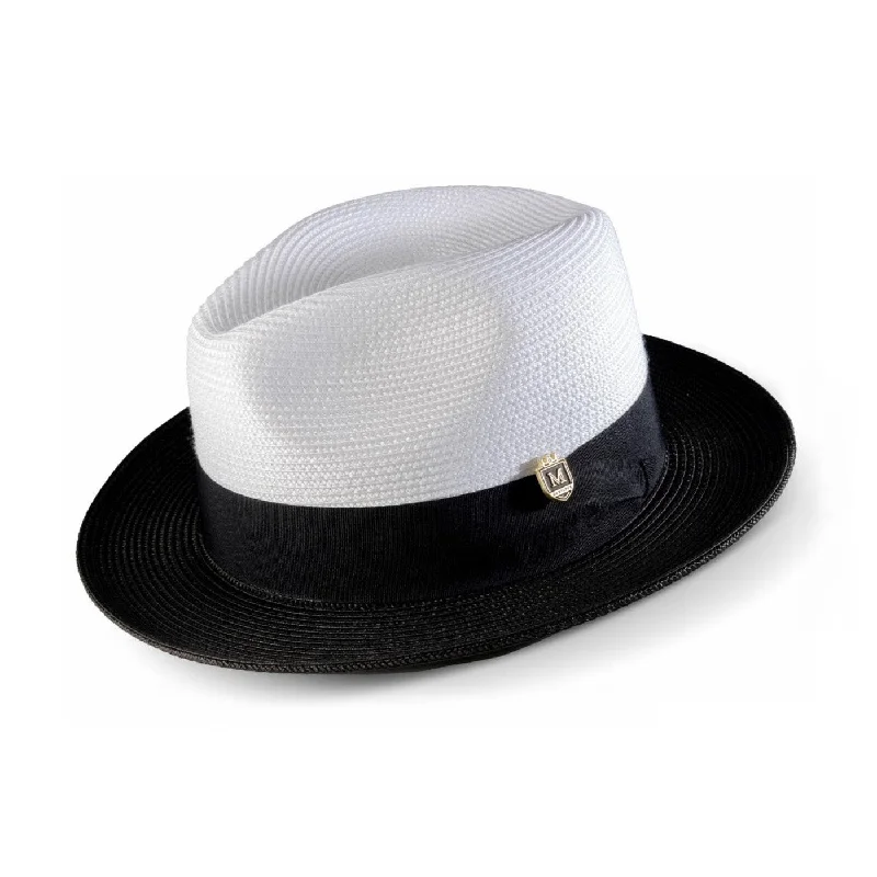 Montique Malik Straw Color Block Fedora