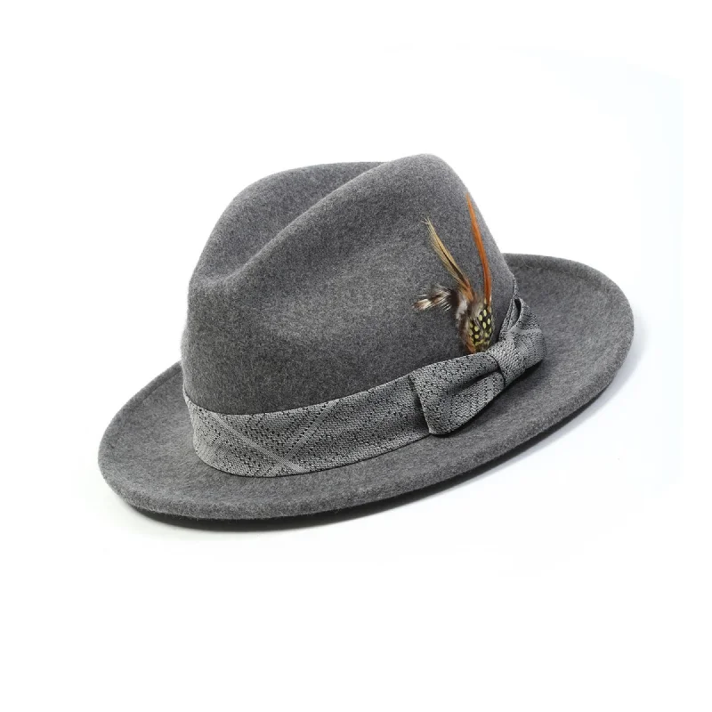 Montique Nighthawk Pinch Front Wool Fedora