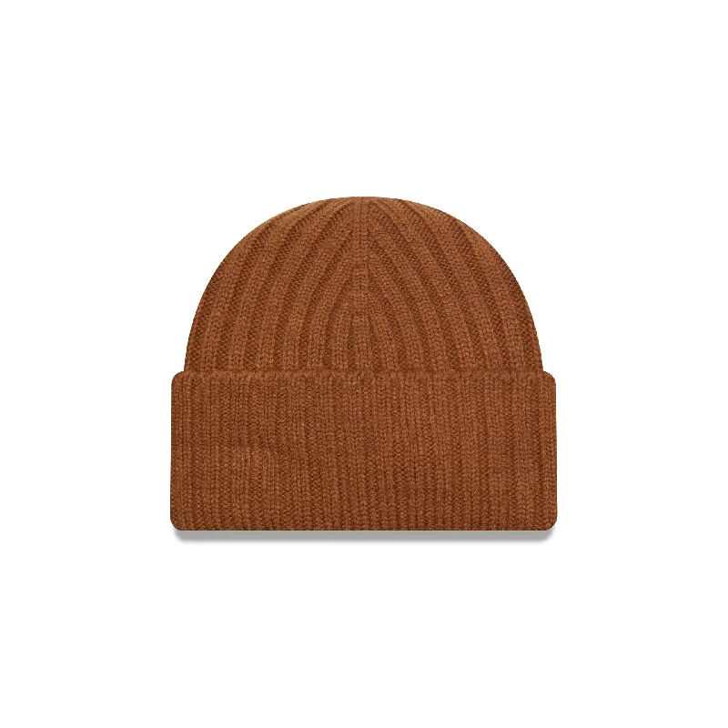 New Era Short Rib Brown Cuff Knit Beanie Hat