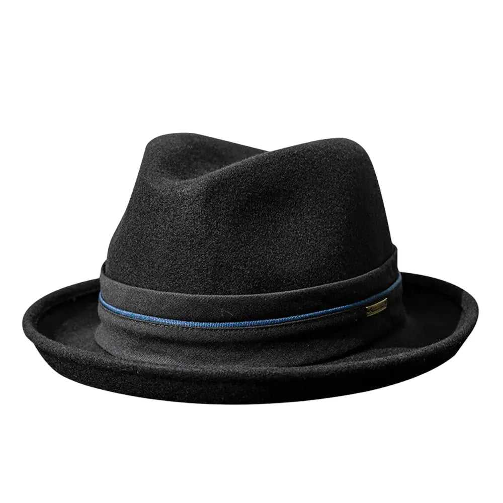 Osborne Black Wool Fedora Hat