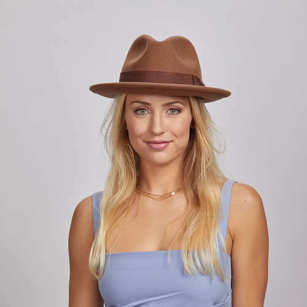 Pablo 2.0 | Womens Wool Felt Pinch Front Fedora Hat