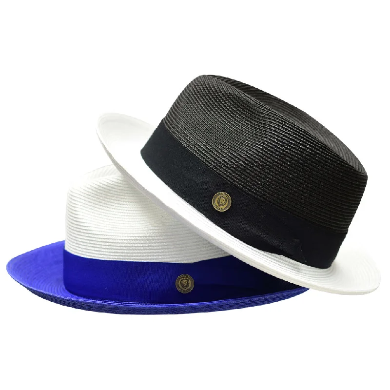 Bruno Capelo Salvatore Pinch Front Straw Fedora