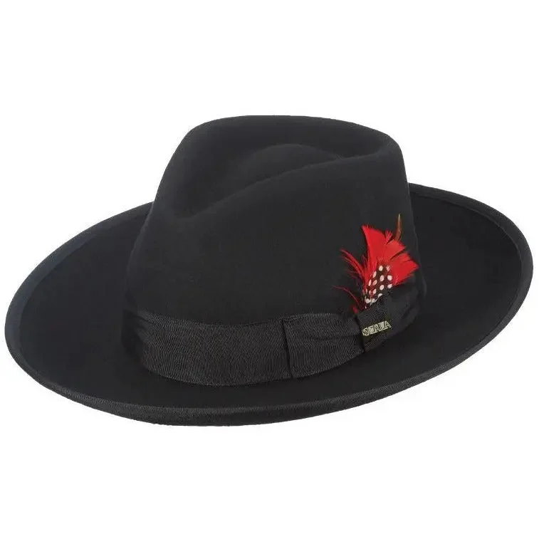 Scala Bisbee Wool Felt Large Brim Zoot Fedora