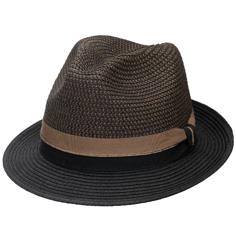 Scala Payette Pinch Front Straw Fedora