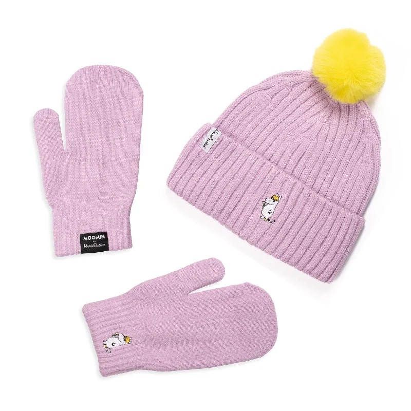 Snorkmaiden Mittens and Beanie Kids Combo - Lilac