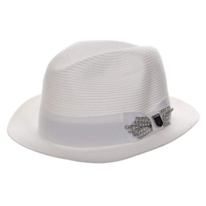 Stacy Adams Spire Poly Braid Pinch Front Fedora