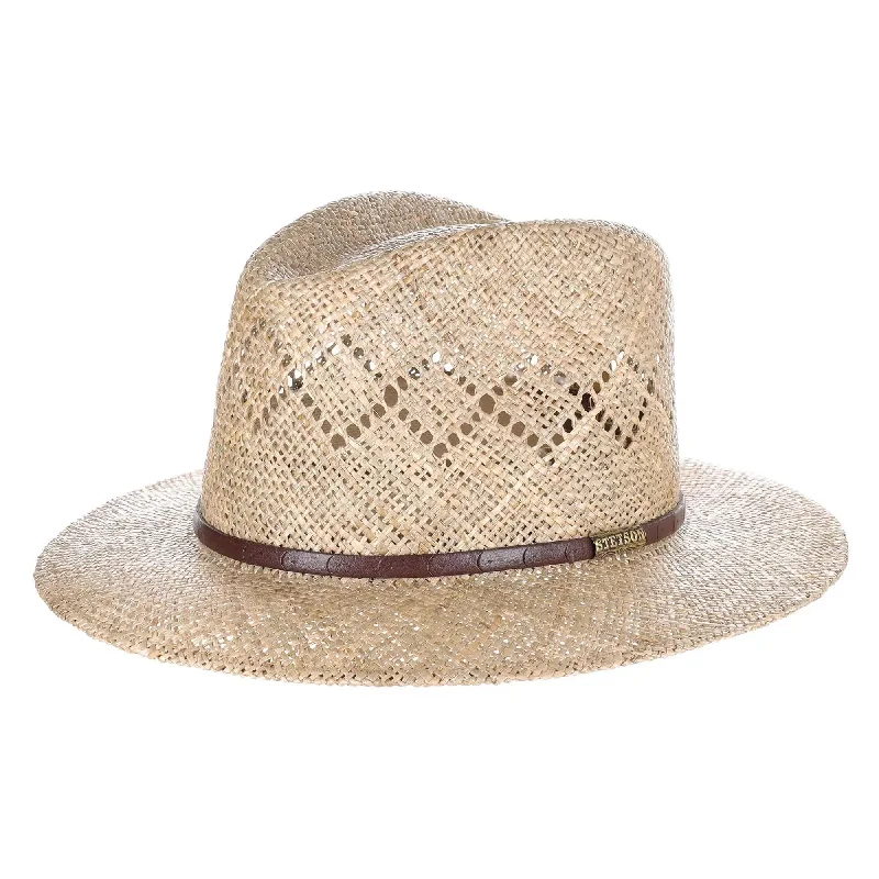 Stetson Creston Seagrass Straw Fedora