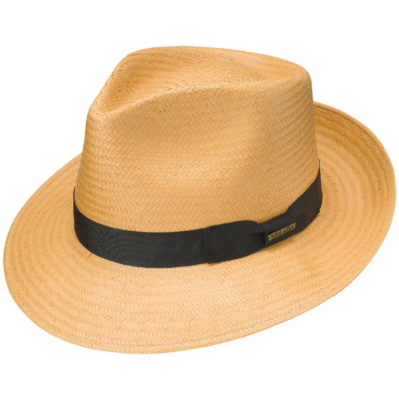 Stetson Reward Pinch Front Shantung Straw Fedora