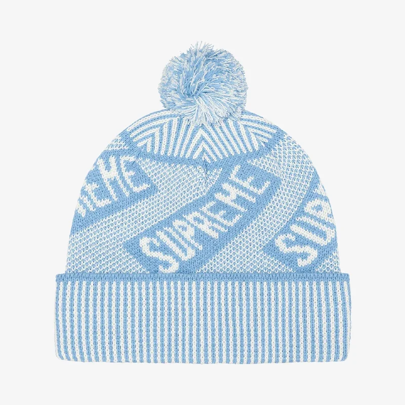 Supreme Beanie 'Banner' Light Blue (FW21)