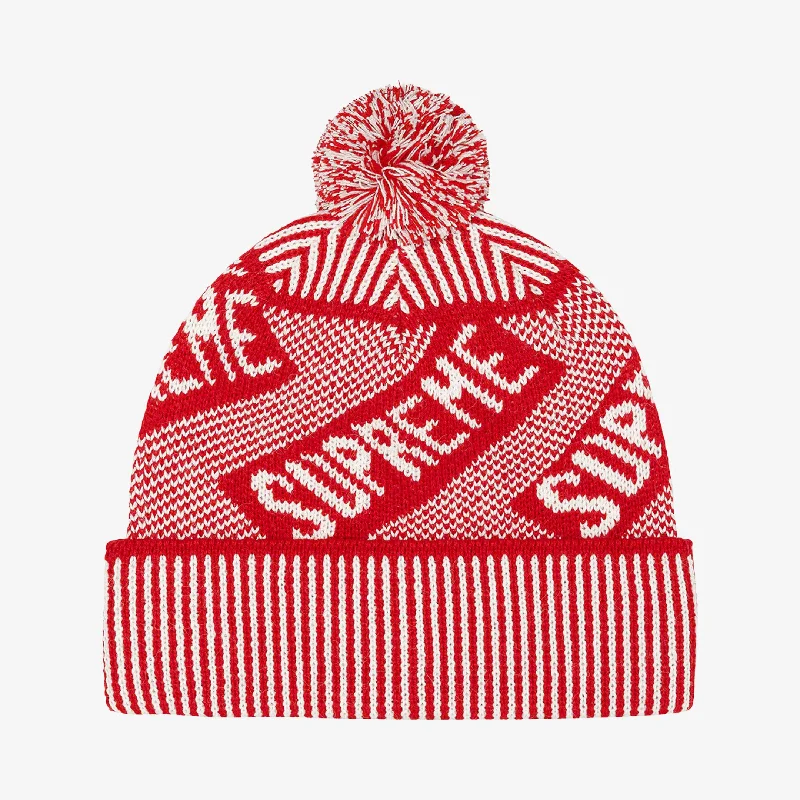 Supreme Beanie 'Banner' Red (FW21)