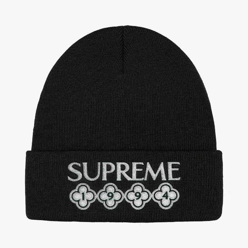 Supreme Beanie 'Glitter' Black (FW21)