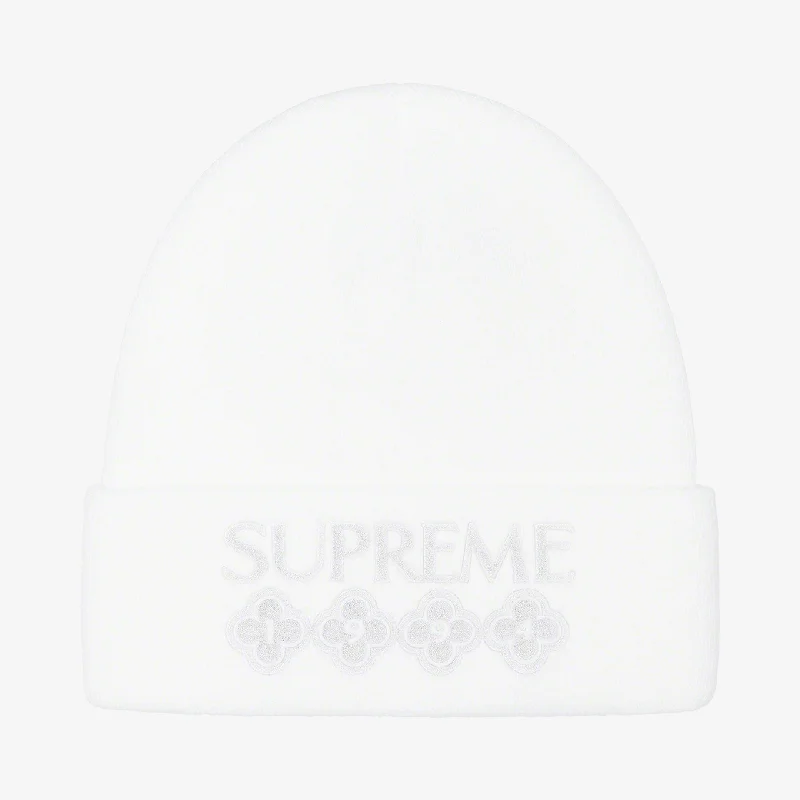 Supreme Beanie 'Glitter' White (FW21)