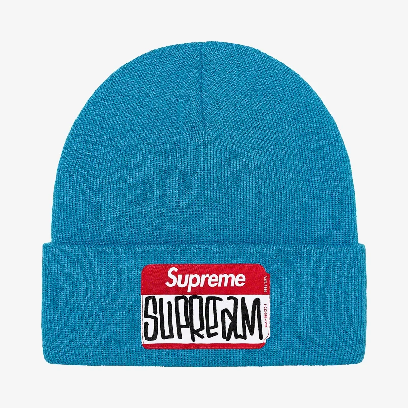 Supreme Beanie 'Gonz Nametag' Teal (FW21)