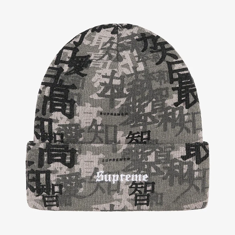 Supreme Beanie 'Kanji Camo' Black (FW21)