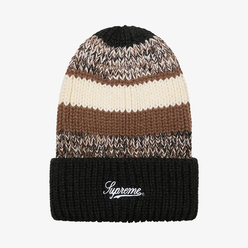 Supreme Beanie 'Mixed Stripe' Black (FW21)