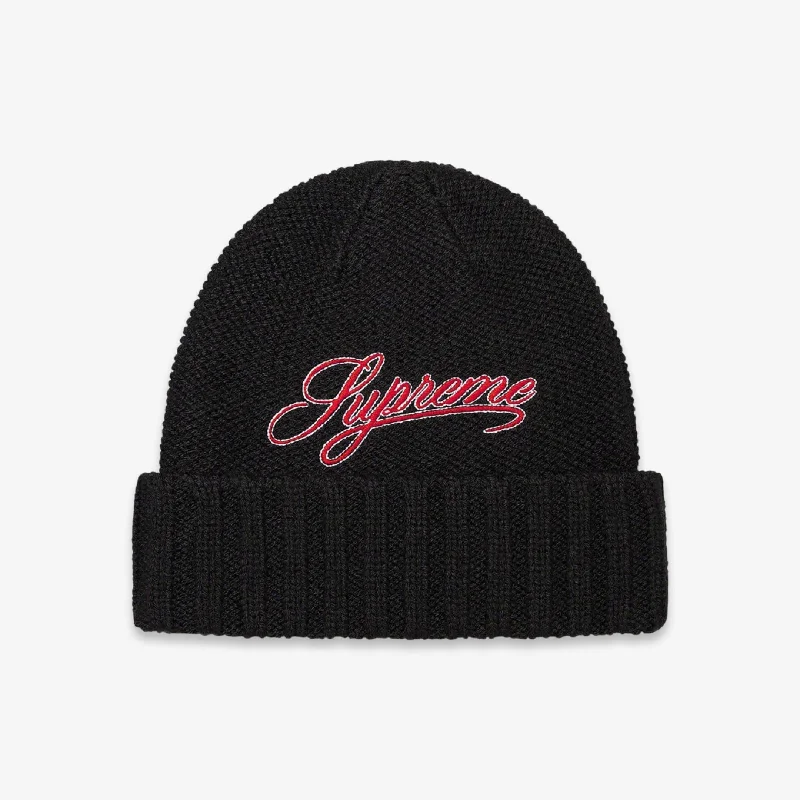 Supreme Beanie 'Script Logo' Black (FW21)