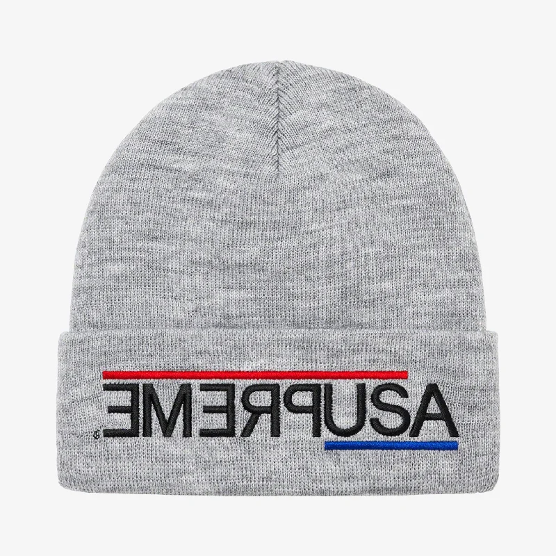 Supreme Beanie 'USA' Heather Grey (FW21)