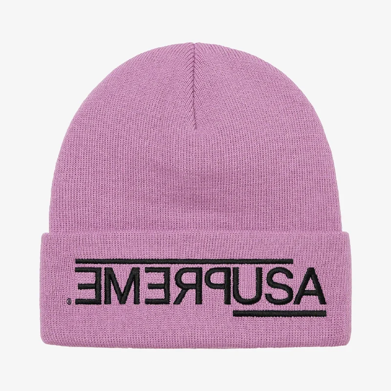 Supreme Beanie 'USA' Violet (FW21)