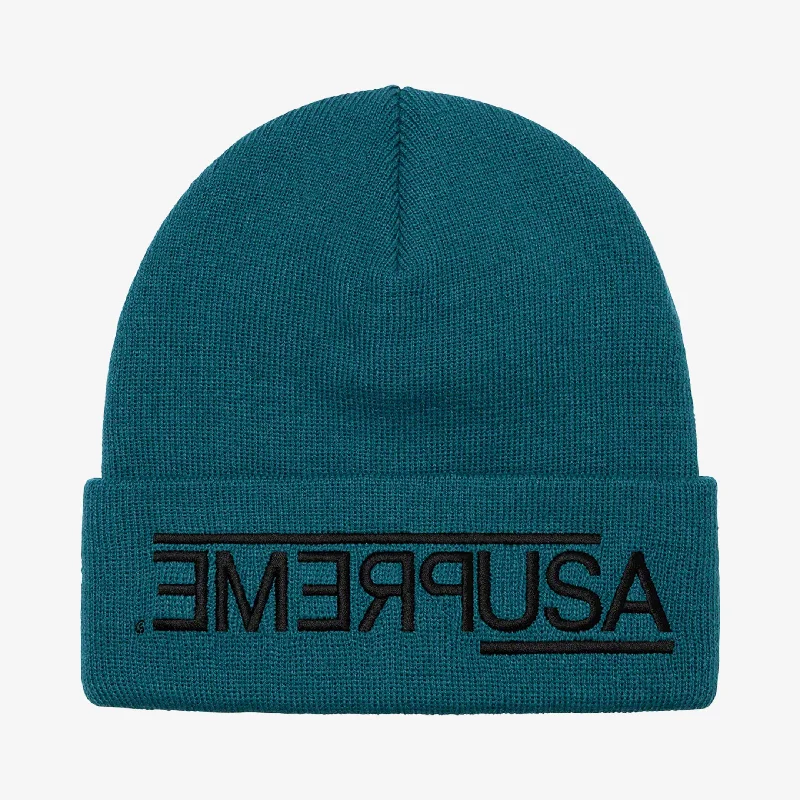 Supreme Beanie 'USA' Work Teal (FW21)