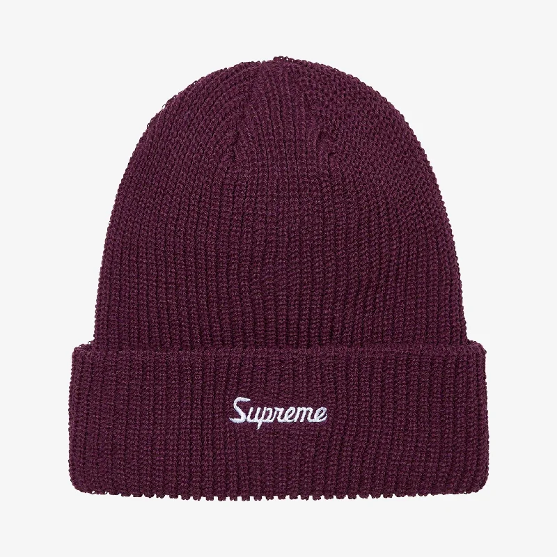 Supreme Loose Gauge Beanie Eggplant (FW21)