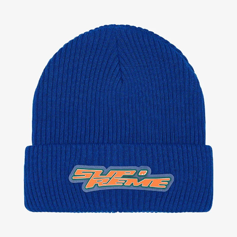 Supreme Patch Beanie 'Raised Logo' Royal (FW21)