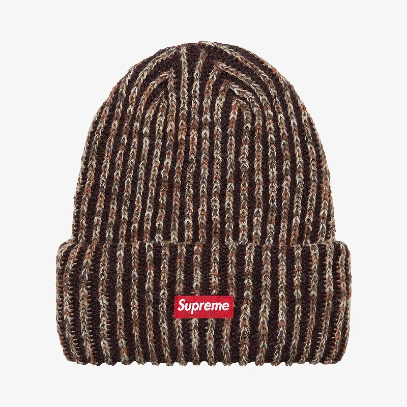 Supreme Rainbow Knit Loose Gauge Beanie Dark Brown (FW21)