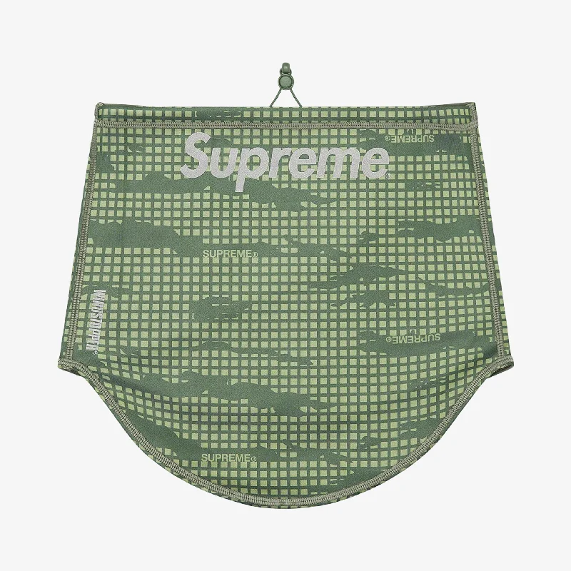 Supreme WINDSTOPPER Neck Gaiter Olive Grid Camo (FW21)