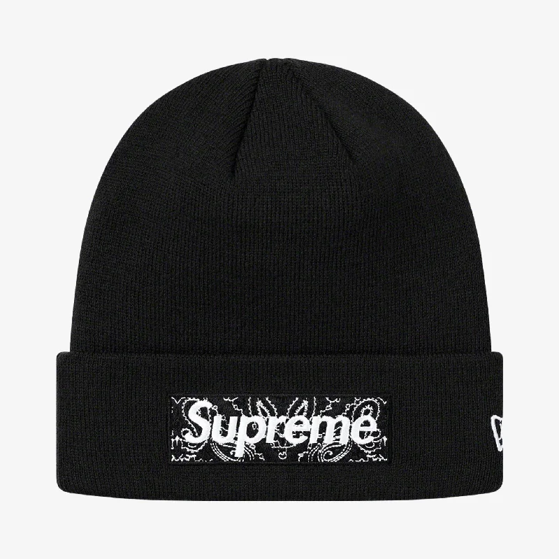 Supreme x New Era Beanie 'Bandana Box Logo' Black (FW19)