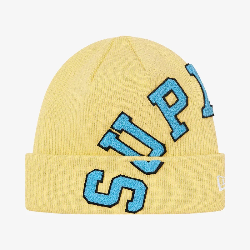 Supreme x New Era Beanie 'Big Arc' Light Yellow (FW20)