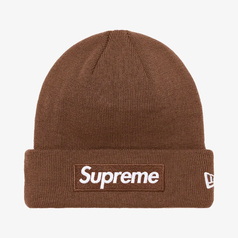 Supreme x New Era Beanie 'Box Logo' Dark Brown (FW21)