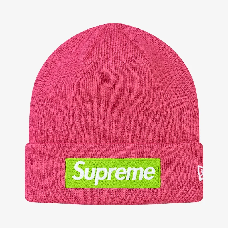 Supreme x New Era Beanie 'Box Logo' Magenta (FW17)