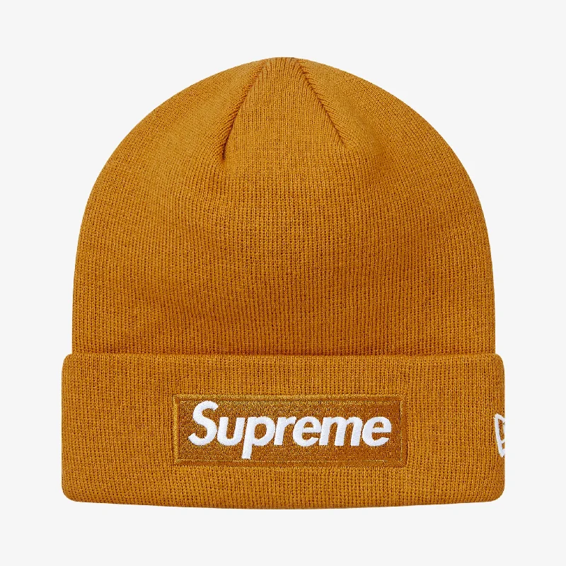 Supreme x New Era Beanie 'Box Logo' Mustard (FW18)