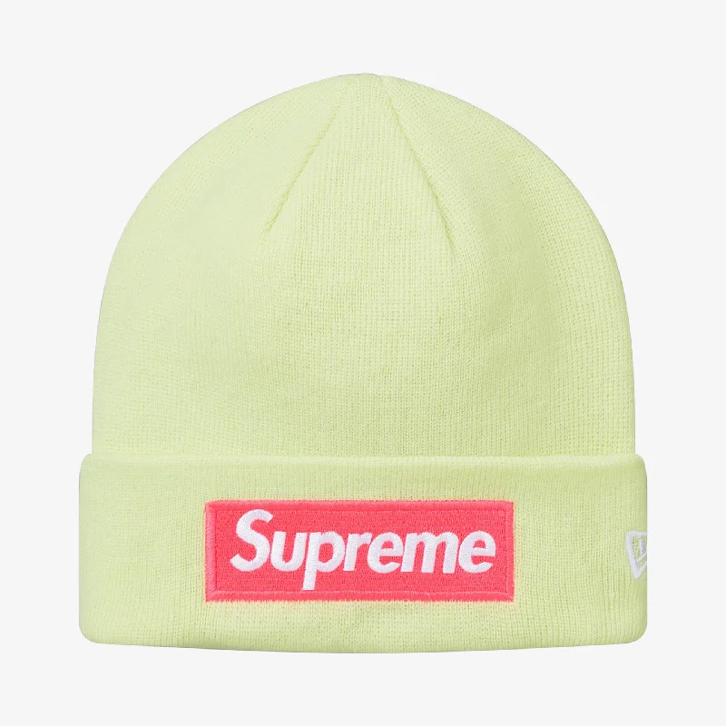 Supreme x New Era Beanie 'Box Logo' Pale Lime (FW17)