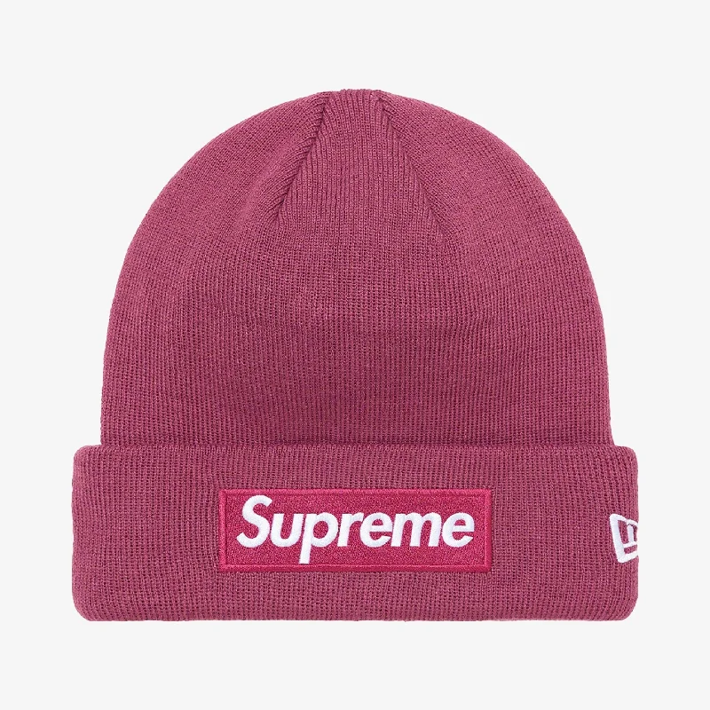 Supreme x New Era Beanie 'Box Logo' Plum (FW21)