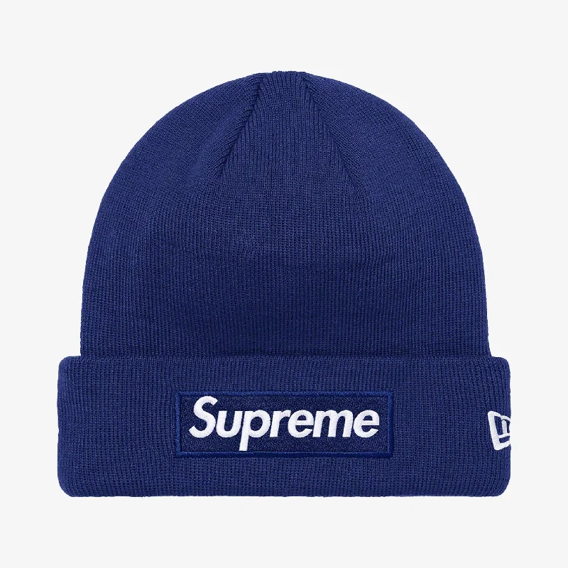 Supreme x New Era Beanie 'Box Logo' Washed Navy (FW21)