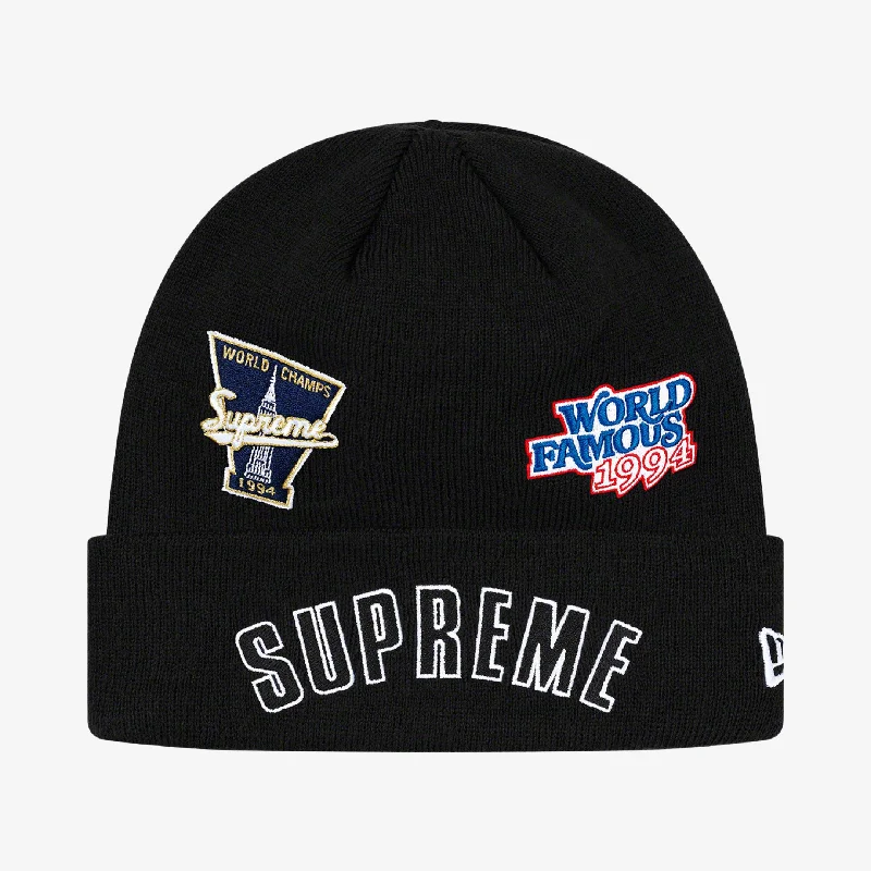 Supreme x New Era Beanie 'Championship' Black (FW19)